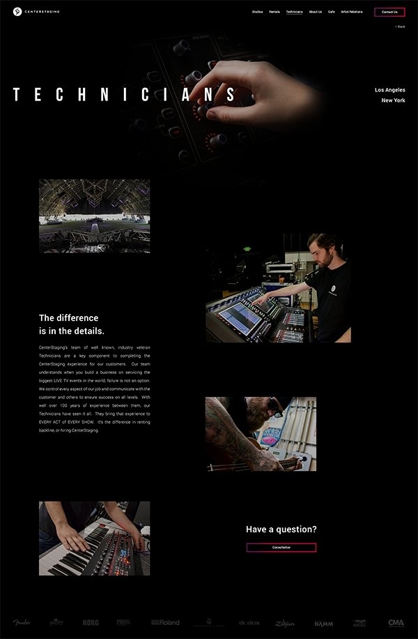 Technicians page