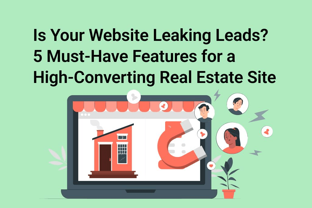 A laptop displays a house and a magnet attracting diverse user profiles.